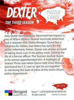 2010 Breygent Dexter Season 3 - Puzzle #D3-CP3 Joey Quinn Back