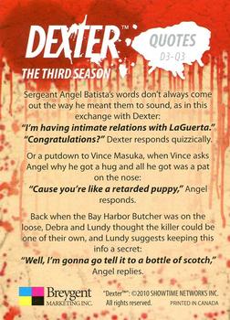 2010 Breygent Dexter Season 3 - Quotes #D3-Q3 