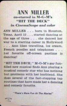 1955 Movie Stars of M-G-M (F272-20) #NNO Ann Miller Back