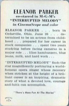 1955 Movie Stars of M-G-M (F272-20) #NNO Eleanor Parker Back