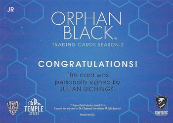 2017 Cryptozoic Orphan Black Season 2 - Autographs #NNO Julian Richings Back