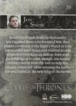 2017 Rittenhouse Game of Thrones Season 6 - Foil #35 Jon Snow Back