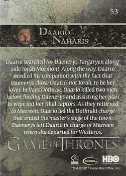2017 Rittenhouse Game of Thrones Season 6 - Foil #53 Daario Naharis Back