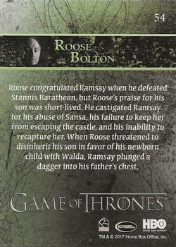 2017 Rittenhouse Game of Thrones Season 6 - Foil #54 Roose Bolton Back