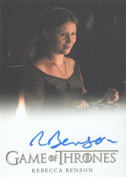 2017 Rittenhouse Game of Thrones Season 6 - Autographs Full Bleed #NNO Rebecca Benson Front