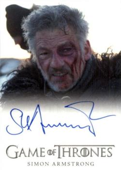 2017 Rittenhouse Game of Thrones Season 6 - Autographs Full Bleed #NNO Simon Armstrong Front