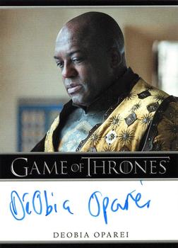 2017 Rittenhouse Game of Thrones Season 6 - Autographs Bordered #NNO DeObia Oparei Front