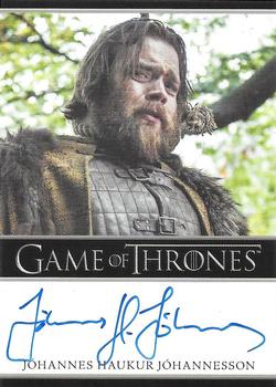 2017 Rittenhouse Game of Thrones Season 6 - Autographs Bordered #NNO Johannes Haukur Johannesson Front