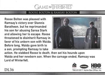 2017 Rittenhouse Game of Thrones Season 6 - Relationships #DL36 Roose Bolton / Ramsay Bolton Back