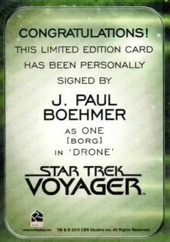 2017 Rittenhouse Star Trek 50th Anniversary - Autographs Alien Expansion #NNO J. Paul Boehmer Back