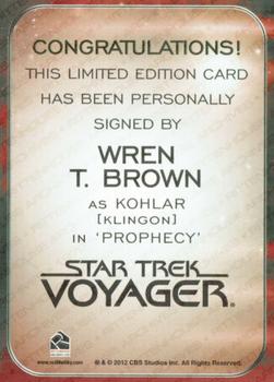 2017 Rittenhouse Star Trek 50th Anniversary - Autographs Alien Expansion #NNO Wren T. Brown Back