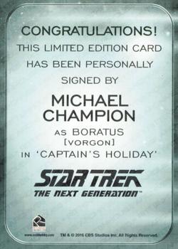 2017 Rittenhouse Star Trek 50th Anniversary - Autographs Alien Expansion #NNO Michael Champion Back