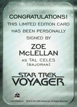 2017 Rittenhouse Star Trek 50th Anniversary - Autographs Alien Expansion #NNO Zoe McLellan Back