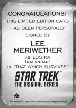 2017 Rittenhouse Star Trek 50th Anniversary - Autographs Alien Expansion #NNO Lee Meriwether Back