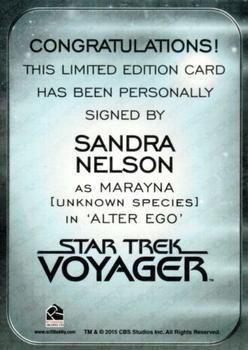2017 Rittenhouse Star Trek 50th Anniversary - Autographs Alien Expansion #NNO Sandra Nelson Back