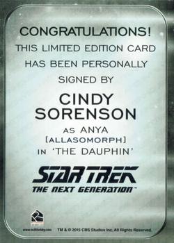 2017 Rittenhouse Star Trek 50th Anniversary - Autographs Alien Expansion #NNO Cindy Sorenson Back