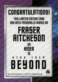 2017 Rittenhouse Star Trek Beyond - Autographs Classic Movie Design #NNO Fraser Aitcheson Back
