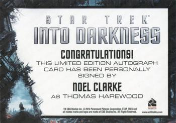 2017 Rittenhouse Star Trek Beyond - Autographs Star Trek Into Darkness Design #NNO Noel Clarke Back