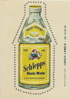 1979 Fleer Crazy Labels #19 Schlepps Bionic Water Front