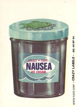 1979 Fleer Crazy Labels #60 Dandi-Flush Back