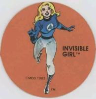 1983 Ovaltine Marvel Super Heroes Stickers (USA) #NNO Invisible Girl Front