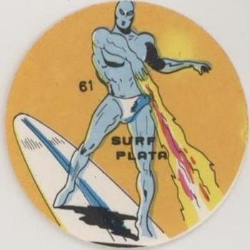 1983 Ovaltine Marvel Super Heroes Stickers (Mexico) #61 Surf Plata (Silver Surfer) Front