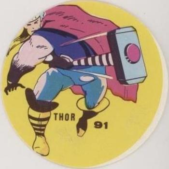 1983 Ovaltine Marvel Super Heroes Stickers (Mexico) #91 Thor Front