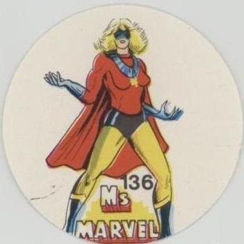 1983 Ovaltine Marvel Super Heroes Stickers (Mexico) #136 Ms. Marvel Front