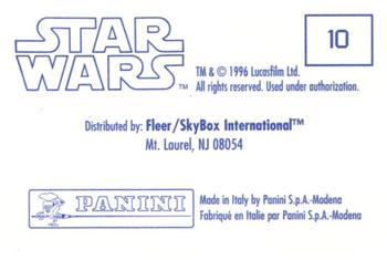 1996 SkyBox Star Wars Stickers #10 Cantina Patrons Back