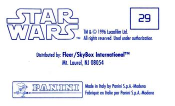 1996 SkyBox Star Wars Stickers #29 Heroes' Curtain Call Back