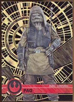 2017 Topps High Tek Star Wars - Black Galactic Diffractor #65 Pao Front