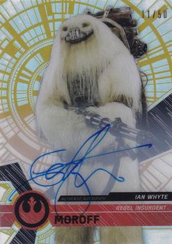 2017 Topps High Tek Star Wars - Autographs Gold Rainbow Foil #NNO Ian Whyte Front
