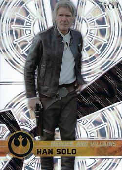 2017 Topps High Tek Star Wars - Heroes and Villains of The Force Awakens #HV-1 Han Solo Front