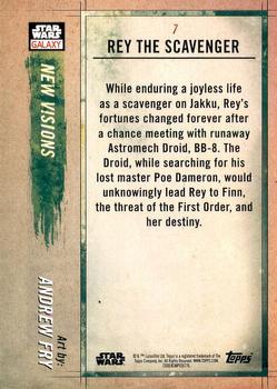 2018 Topps Star Wars Galaxy Series 8 #7 Rey the Scavenger Back
