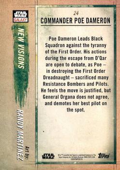 2018 Topps Star Wars Galaxy Series 8 #24 Commander Poe Dameron Back