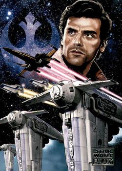 2018 Topps Star Wars Galaxy Series 8 #24 Commander Poe Dameron Front