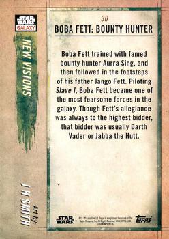 2018 Topps Star Wars Galaxy Series 8 #30 Boba Fett: Bounty Hunter Back
