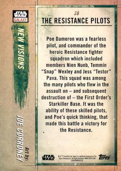 2018 Topps Star Wars Galaxy Series 8 #38 The Resistance Pilots Back