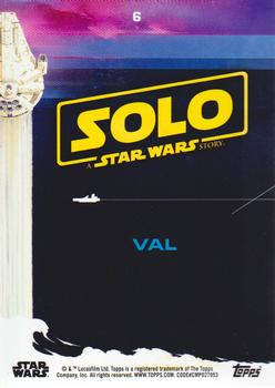 2018 Topps Solo: A Star Wars Story - Black #6 Val Back