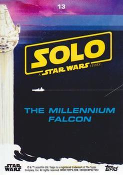 2018 Topps Solo: A Star Wars Story - Black #13 The Millennium Falcon Back