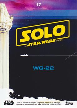 2018 Topps Solo: A Star Wars Story - Black #17 WG-22 Back