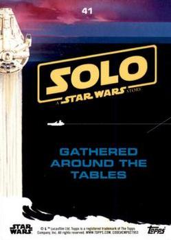 2018 Topps Solo: A Star Wars Story - Black #41 Gathered Around the Tables Back