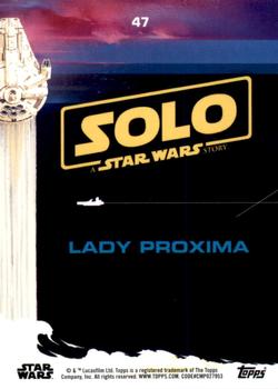 2018 Topps Solo: A Star Wars Story - Black #47 Lady Proxima Back