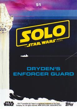 2018 Topps Solo: A Star Wars Story - Black #51 Dryden's Enforcer Guard Back