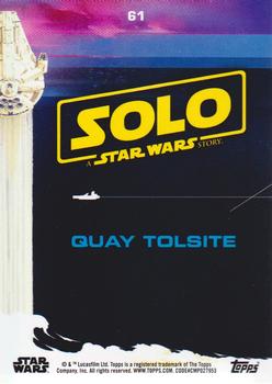 2018 Topps Solo: A Star Wars Story - Black #61 Quay Tolsite Back