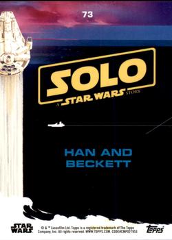 2018 Topps Solo: A Star Wars Story - Black #73 Han and Beckett Back