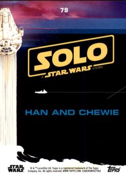 2018 Topps Solo: A Star Wars Story - Black #79 Han and Chewie Back