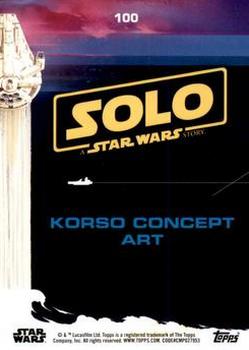 2018 Topps Solo: A Star Wars Story - Black #100 Korso Concept Art Back
