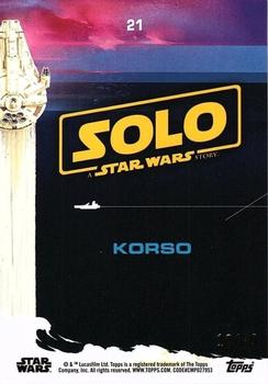 2018 Topps Solo: A Star Wars Story - Pink #21 Korso Back