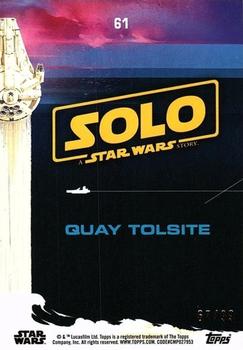 2018 Topps Solo: A Star Wars Story - Pink #61 Quay Tolsite Back